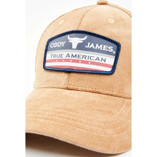 Flash Sale ???? Cody James Men's Tan Corduroy True American Patch Solid-Back Ball Cap ???? 2 Flash Sale ???? Cody James Men's Tan Corduroy True American Patch Solid-Back Ball Cap ???? - Image 2