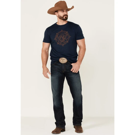 Flash Sale ⌛ Cody James Men's Navy Directional Graphic Short Sleeve T-Shirt ???? 2 Flash Sale ⌛ Cody James Men's Navy Directional Graphic Short Sleeve T-Shirt ???? - Image 2