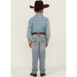 Top 10 ???? Cody James Little Boys' Crupper Light Wash Slim Straight ???? Jeans - Sizes 4-8 Blue ????