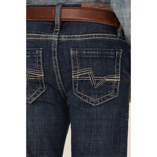 Hot Sale ???? Cody James Little Boys' Maverick Dark Wash Straight ???? Jeans - Sizes 4-8 Blue ???? 2 Hot Sale ???? Cody James Little Boys' Maverick Dark Wash Straight ???? Jeans - Sizes 4-8 Blue ???? - Image 2