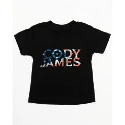 Promo ???? Cody James Boys' Americana Logo Short Sleeve Graphic T-Shirt - Toddler For Toddler-Boy Black ????