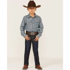 Best Pirce ⌛ Cody James Youth Boys' Sheridan Dark Wash Mid-Rise Stretch Slim Straight ???? Jeans Medium Wash ????