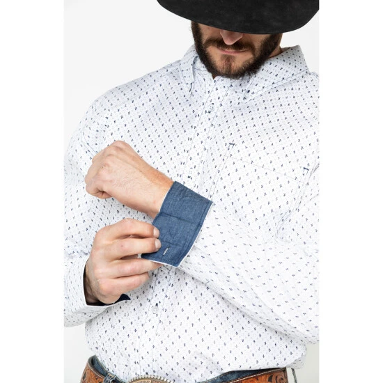 Coupon ???? Cody James Core Men's Rock Salt Geo Print Long Sleeve Western ???? Shirt White ⭐ 4 Coupon ???? Cody James Core Men's Rock Salt Geo Print Long Sleeve Western ???? Shirt White ⭐ - Image 4