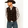 Best Sale ???? Cody James Men's Wild Boar Suede Vest Brown ????