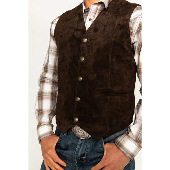 Best Sale ???? Cody James Men's Wild Boar Suede Vest Brown ???? 2 Best Sale ???? Cody James Men's Wild Boar Suede Vest Brown ???? - Image 2