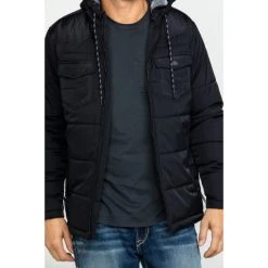 Best reviews of ???? Cody James Men's Round Up Two Tone Western Styled Hooded Winter Puffer ???? Coat Black ???? -Cody James -shop unnamed file 3701