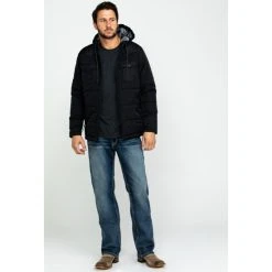 Best reviews of ???? Cody James Men's Round Up Two Tone Western Styled Hooded Winter Puffer ???? Coat Black ???? -Cody James -shop unnamed file 3703