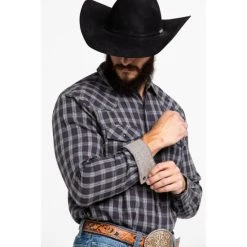Best reviews of ???? Cody James Men's Flying Squirrel Plaid Long Sleeve Western Flannel ???? Shirt Grey ???? -Cody James -shop unnamed file 3725
