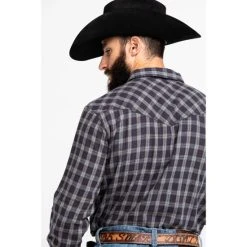 Best reviews of ???? Cody James Men's Flying Squirrel Plaid Long Sleeve Western Flannel ???? Shirt Grey ???? -Cody James -shop unnamed file 3726
