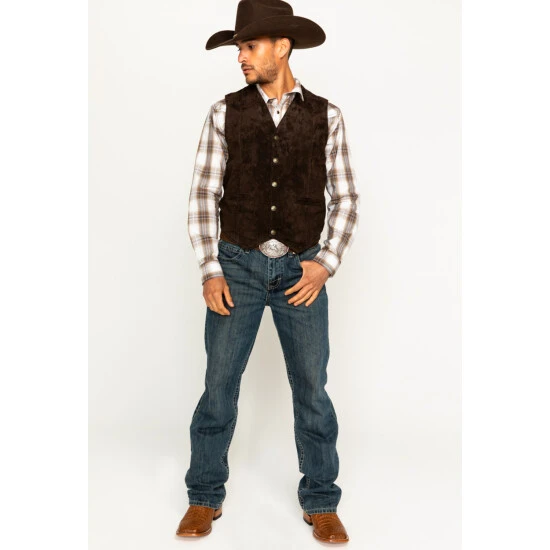 Best Sale ???? Cody James Men's Wild Boar Suede Vest Brown ???? 6 Best Sale ???? Cody James Men's Wild Boar Suede Vest Brown ???? - Image 6