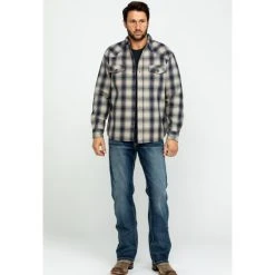 Best deal ???? Cody James Men's Gig Harbor Plaid Long Sleeve Western Flannel ???? Shirt Tan ???? -Cody James -shop unnamed file 3739