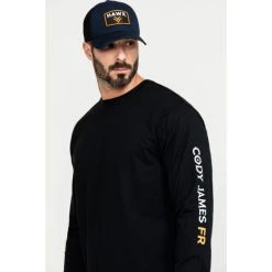 Brand new ???? Cody James Men's Black FR Logo Long Sleeve Work ???? Shirt - Tall ???? -Cody James -shop unnamed file 3763