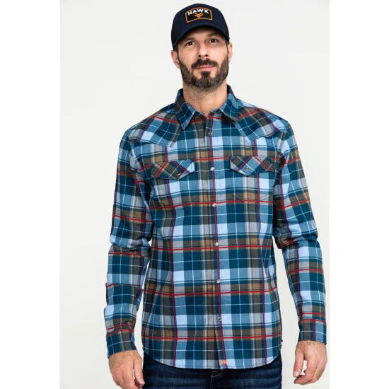 Deals ???? Cody James Men's FR Woven Plaid Long Sleeve Button Down Work ???? Shirt Light Blue ???? 8 Deals ???? Cody James Men's FR Woven Plaid Long Sleeve Button Down Work ???? Shirt Light Blue ???? - Image 8