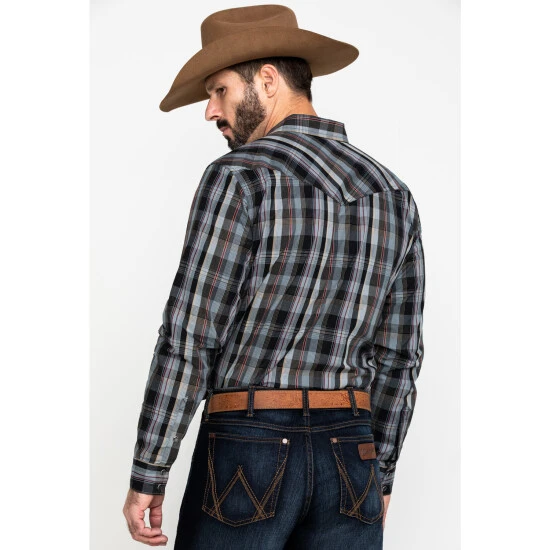 Best Pirce ❤️ Cody James Men's Chapman Small Plaid Long Sleeve Western ???? Shirt Black ???? 2 Best Pirce ❤️ Cody James Men's Chapman Small Plaid Long Sleeve Western ???? Shirt Black ???? - Image 2
