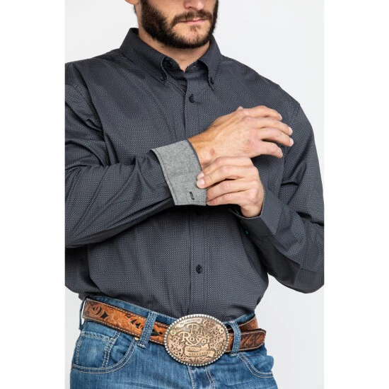 Discount ???? Cody James Core Men's Burton Geo Print Long Sleeve Western ???? Shirt Grey ❤️ 4 Discount ???? Cody James Core Men's Burton Geo Print Long Sleeve Western ???? Shirt Grey ❤️ - Image 4