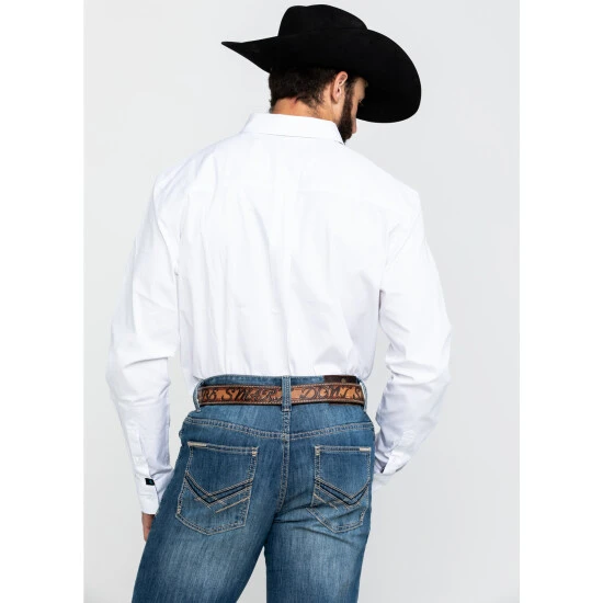 Best deal ???? Cody James Core Men's White Solid Long Sleeve Western ???? Shirt ???? 2 Best deal ???? Cody James Core Men's White Solid Long Sleeve Western ???? Shirt ???? - Image 2