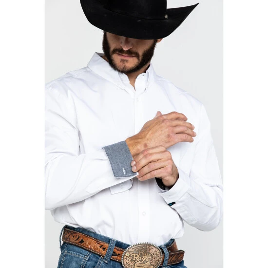 Best deal ???? Cody James Core Men's White Solid Long Sleeve Western ???? Shirt ???? 4 Best deal ???? Cody James Core Men's White Solid Long Sleeve Western ???? Shirt ???? - Image 4