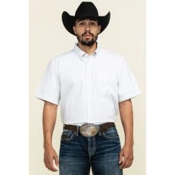 Discount ???? Cody James Core Men's Weekend Warrior Striped Short Sleeve Western ???? Shirt White ????