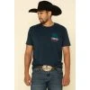 Discount ❤️ Cody James Men's Forever Cowboy Graphic Short Sleeve T-Shirt Blue ❤️