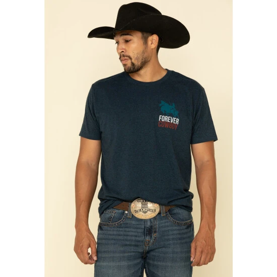 Discount ❤️ Cody James Men's Forever Cowboy Graphic Short Sleeve T-Shirt Blue ❤️ 1 Discount ❤️ Cody James Men's Forever Cowboy Graphic Short Sleeve T-Shirt Blue ❤️