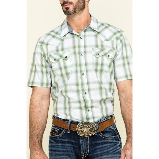 Deals ✨ Cody James Men's Woodlands Large Plaid Short Sleeve Western ???? Shirt White ???? 4 Deals ✨ Cody James Men's Woodlands Large Plaid Short Sleeve Western ???? Shirt White ???? - Image 4