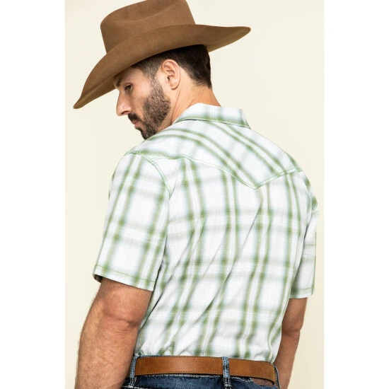 Deals ✨ Cody James Men's Woodlands Large Plaid Short Sleeve Western ???? Shirt White ???? 5 Deals ✨ Cody James Men's Woodlands Large Plaid Short Sleeve Western ???? Shirt White ???? - Image 5