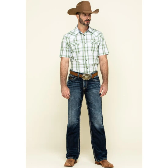 Deals ✨ Cody James Men's Woodlands Large Plaid Short Sleeve Western ???? Shirt White ???? 6 Deals ✨ Cody James Men's Woodlands Large Plaid Short Sleeve Western ???? Shirt White ???? - Image 6