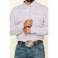 Best Pirce ???? Cody James Core Men's Patriot Small Plaid Long Sleeve Western ???? Shirt - Big White ❤️ -Cody James -shop unnamed file 3916