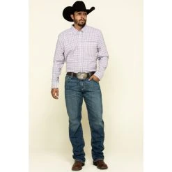 Best Pirce ???? Cody James Core Men's Patriot Small Plaid Long Sleeve Western ???? Shirt - Big White ❤️ -Cody James -shop unnamed file 3918