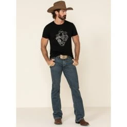 Hot Sale ???? Cody James Core Men's High Roller Top Tier Medium Wash Stretch Slim Bootcut ???? Jeans Blue ????