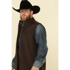 Buy ???? Cody James Core Men's Brown Wrightwood Zip Front Vest - Tall ✨ -Cody James -shop unnamed file 3941
