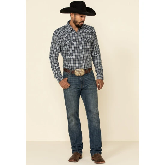 Deals ???? Cody James Men's Ash Small Plaid Long Sleeve Western Flannel ???? Shirt Navy ⌛ 2 Deals ???? Cody James Men's Ash Small Plaid Long Sleeve Western Flannel ???? Shirt Navy ⌛ - Image 2