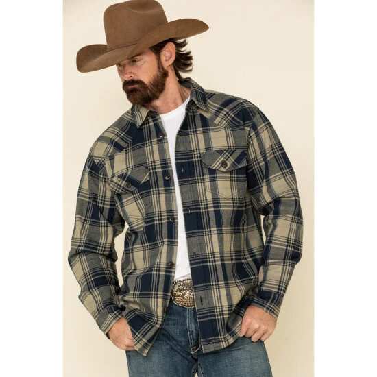 Budget ???? Cody James Men's Bogus Large Bonded Plaid Long Sleeve Western Flannel ???? Shirt Tan ⭐ 1 Budget ???? Cody James Men's Bogus Large Bonded Plaid Long Sleeve Western Flannel ???? Shirt Tan ⭐