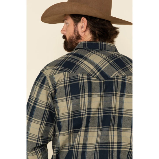 Budget ???? Cody James Men's Bogus Large Bonded Plaid Long Sleeve Western Flannel ???? Shirt Tan ⭐ 5 Budget ???? Cody James Men's Bogus Large Bonded Plaid Long Sleeve Western Flannel ???? Shirt Tan ⭐ - Image 5