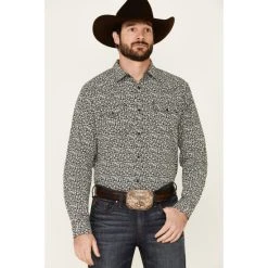 Discount ???? Cody James Men's Alyssum Floral Print Long Sleeve Snap Western ???? Shirt Black ????