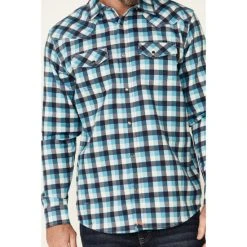 Cheap ???? Cody James Men's FR Teal Plaid Long Sleeve Work ???? Shirt ???? -Cody James -shop unnamed file 3989