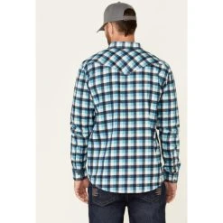 Cheap ???? Cody James Men's FR Teal Plaid Long Sleeve Work ???? Shirt ???? -Cody James -shop unnamed file 3990