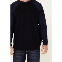 Hot Sale ???? Cody James Men's FR Navy Blocked ⚾ Baseball Long Sleeve Work ???? Shirt ???? -Cody James -shop unnamed file 3993