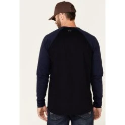 Hot Sale ???? Cody James Men's FR Navy Blocked ⚾ Baseball Long Sleeve Work ???? Shirt ???? -Cody James -shop unnamed file 3994