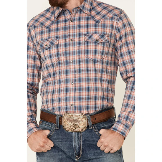 Best Pirce ???? Cody James Men's Liberty Bell Large Dobby Plaid Long Sleeve Snap Western ???? Shirt - Tall Navy ???? 3 Best Pirce ???? Cody James Men's Liberty Bell Large Dobby Plaid Long Sleeve Snap Western ???? Shirt - Tall Navy ???? - Image 3