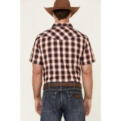 Promo ???? Cody James Men's Freehand Large Plaid Short Sleeve Snap Western ???? Shirt Multi ???? -Cody James -shop unnamed file 4010