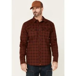 Cheapest ???? Cody James Men's FR Wine Southwestern Plaid Long Sleeve Snap Work ???? Shirt ✔️