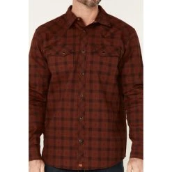 Cheapest ???? Cody James Men's FR Wine Southwestern Plaid Long Sleeve Snap Work ???? Shirt ✔️ -Cody James -shop unnamed file 4058