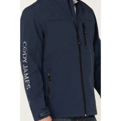 New ???? Cody James Core Men's Steamboat Logo Zip-Front Softshell Jacket Navy ???? -Cody James -shop unnamed file 4066
