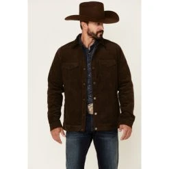 Hot Sale ???? Cody James Men's Brown Revelry Snap-Front Corduroy Jacket ✨