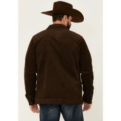 Hot Sale ???? Cody James Men's Brown Revelry Snap-Front Corduroy Jacket ✨ -Cody James -shop unnamed file 4071