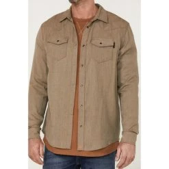 Discount ✔️ Cody James Men's FR Heather Khaki Lightweight Inherent Long Sleeve Snap Work ???? Shirt Beige/khaki ???? -Cody James -shop unnamed file 4098