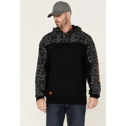 Discount ???? Cody James Men's FR Black Printed Fleece Hooded Work Sweatshirt ????