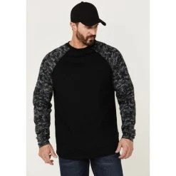Hot Sale ???? Cody James Men's FR Black Camo Long Sleeve Work T-Shirt ????