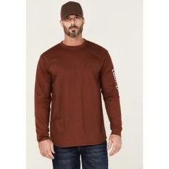 Brand new ???? Cody James Men's FR Wine Logo Long Sleeve Work T-Shirt - Tall Mahogany ????